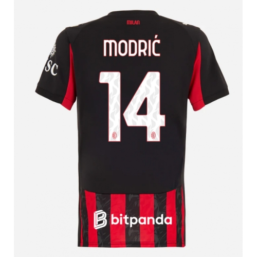 Billige Fotballdrakt AC Milan Luka Modric #14 Replika Hjemmedrakt Dame 2025-26 Kortermet Billige Fotballdrakt AC Milan Luka Modric #14 Replika Hjemmedrakt Dame 2025-26 Kortermet